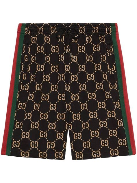 gucci gg jacquard shorts|Bermuda GG jacquard denim shorts .